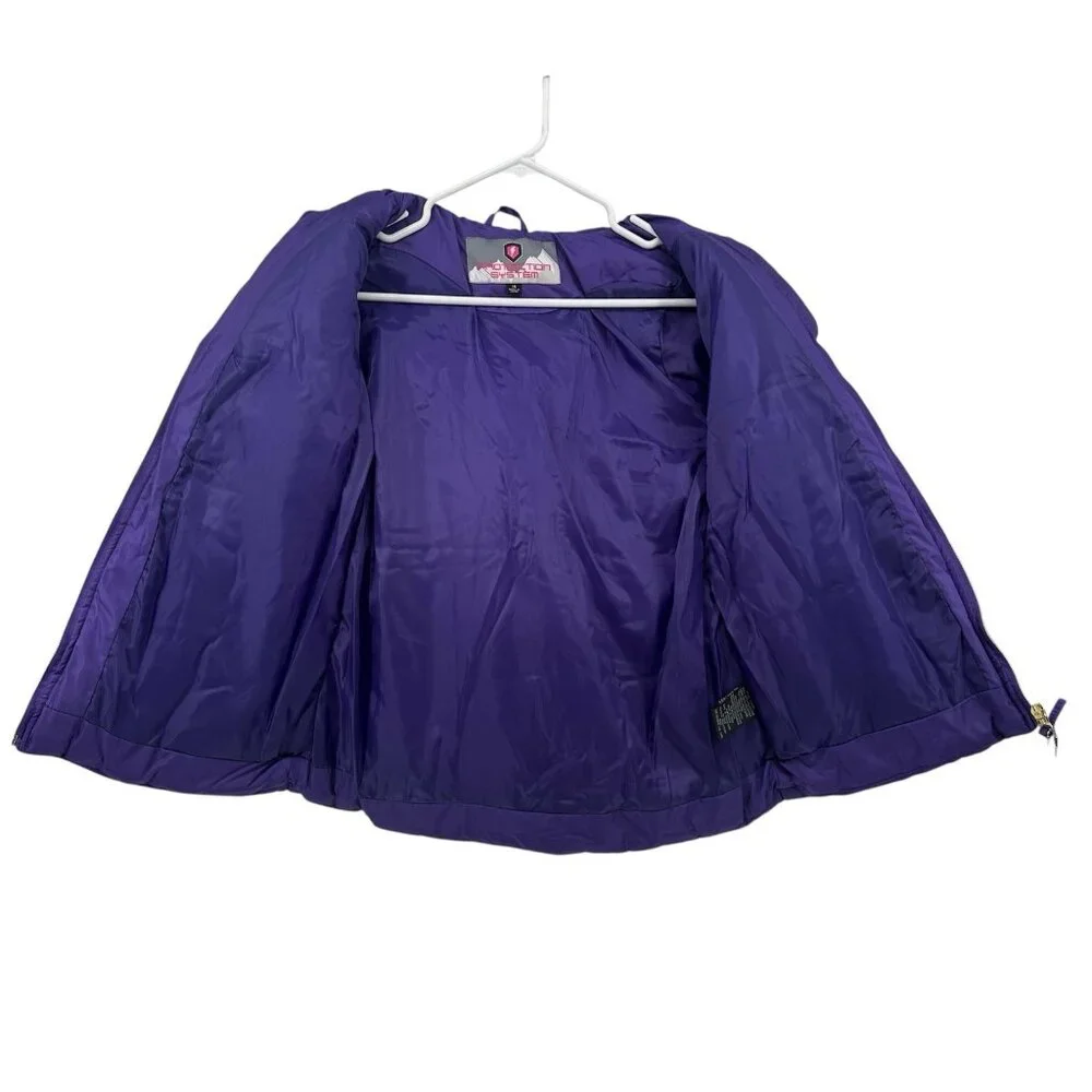 Protection System Purple Fur Trim Puffer Jacket | Classic Style